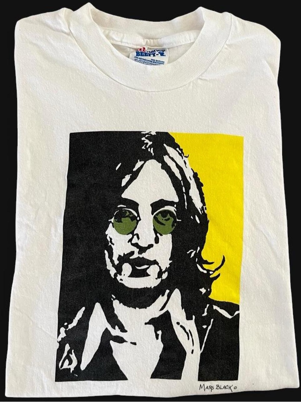 VINTAGE • RARE JOHN LENNON THE BEATLES POP ART SCREENPRINT SINGLE STITCH T-SHIRT